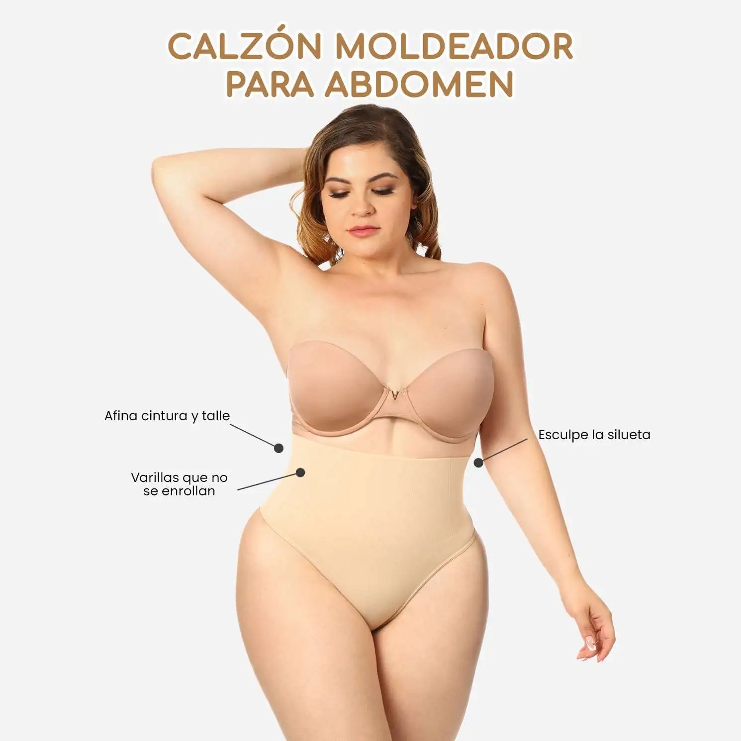 TANGA CONTROL ABDOMEN-Modelo Brasileño
